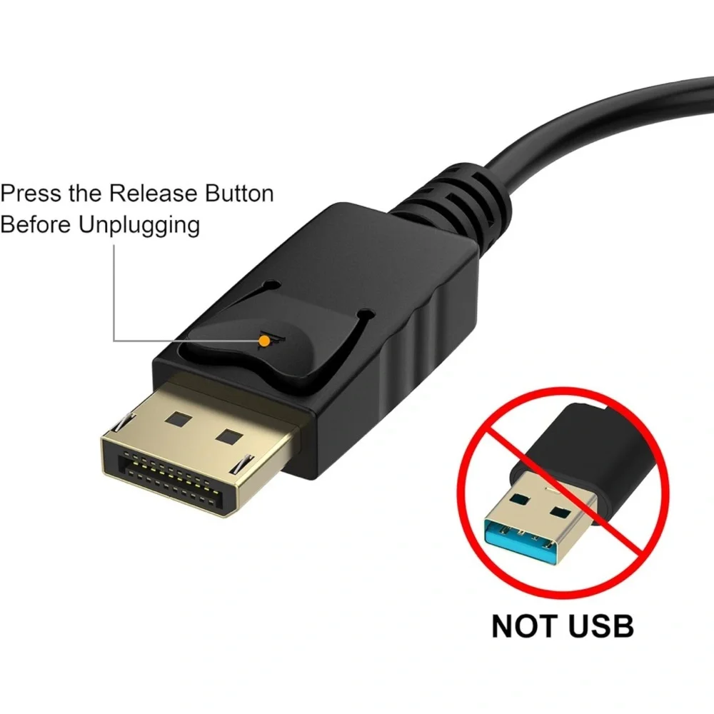 DisplayPort‎ (DP) to DVI Adapter, 10 Pack, Gold-Plated Male to Female